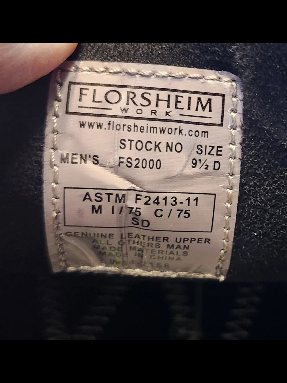 Florsheim Work FS2000 Men’s 9.5 D Black Leather Steel Toe Dress Oxford Shoes SD